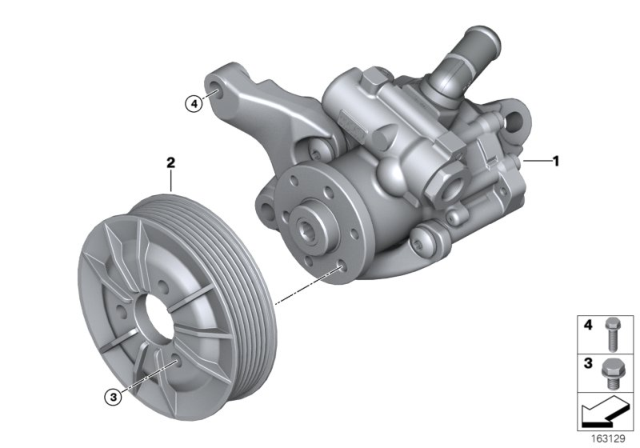 2011 BMW 1 Series M Power Steering Pump Diagram for 32417845419