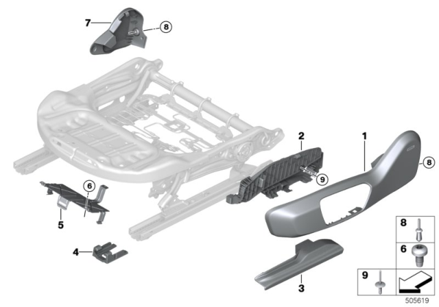2018 BMW X2 Seat, Front, Seat Panels, Electrical Diagram
