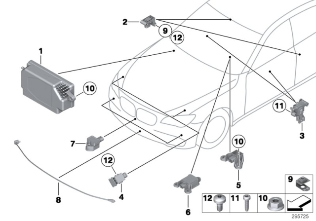 2013 BMW 750Li Electric Parts, Airbag Diagram