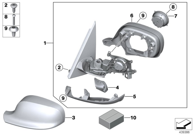 2015 BMW X3 Exterior Mirror Diagram