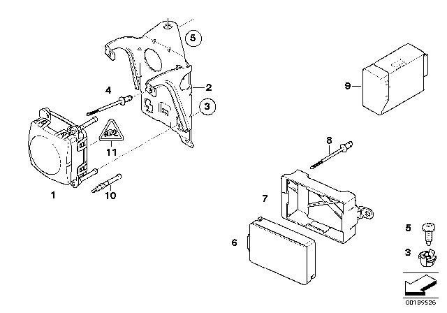 2008 BMW 550i Active Cruise Control Stop / Go Diagram