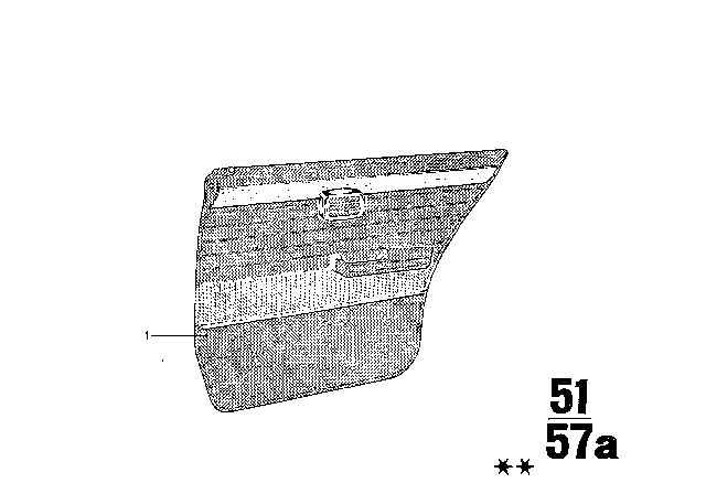 1974 BMW Bavaria Door Trim, Rear Diagram 3