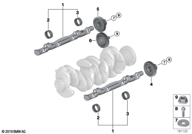 2016 BMW 328d Crankshaft Drive Mass Compensator Diagram