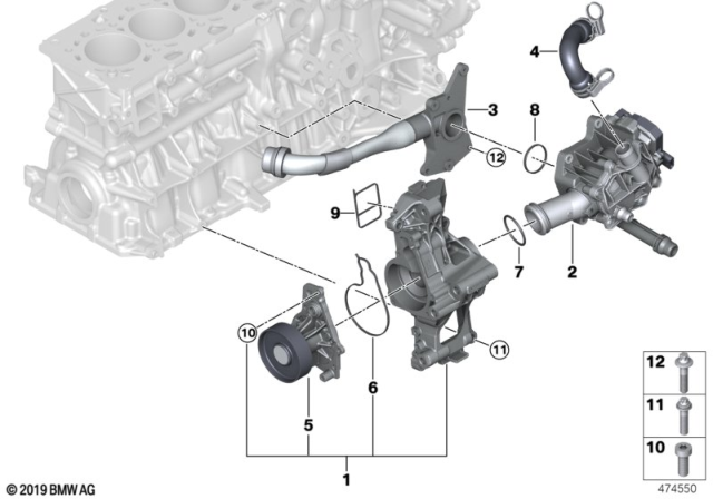 2017 BMW 440i xDrive Engine Cooling Heat Management Diagram