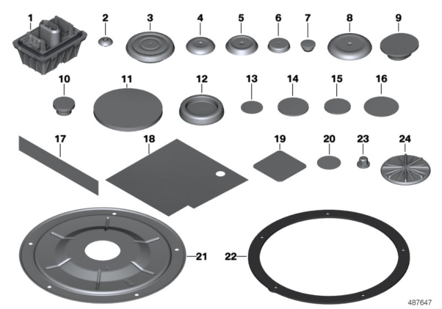 2020 BMW 530e Sealing Cap/Plug Diagram