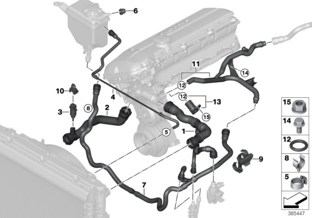 2004 BMW 525i Coolant Water Tank Diagram for 17127519258