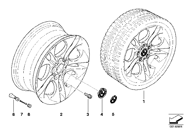 2005 BMW Z4 BMW LA Wheel, Ellipsoid Styling Diagram 2