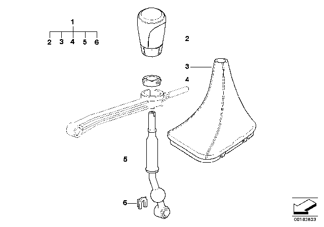 2006 BMW 325Ci BMW Performance Gearshift, Man. Gearbox Diagram