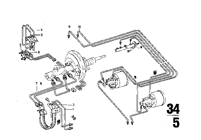 1973 BMW Bavaria Pipe Diagram for 34326755640