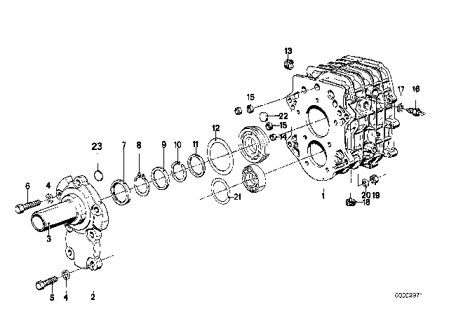 1989 BMW 635CSi Housing & Attaching Parts (Getrag 265/6) Diagram