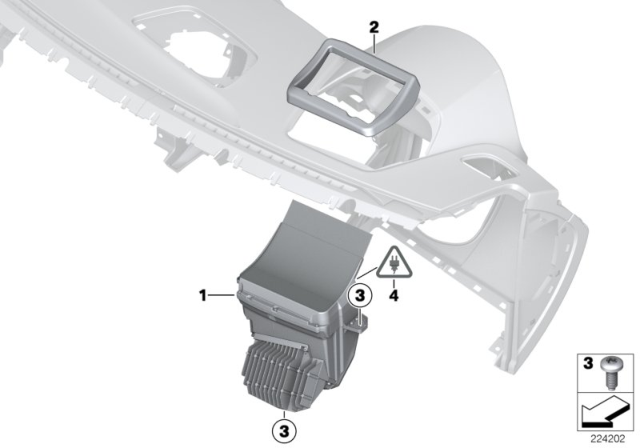 2015 BMW X3 Head-Up Display Diagram