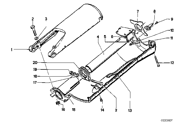 1980 BMW 528i Steering Column - Tube / Trim Panel Diagram