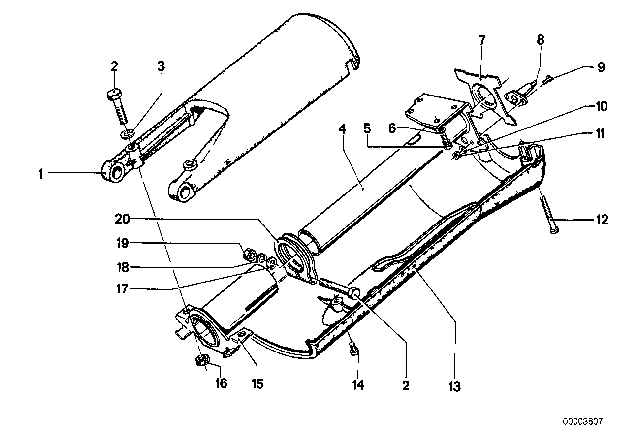 1982 BMW 633CSi Steering Column - Tube / Trim Panel Diagram 1