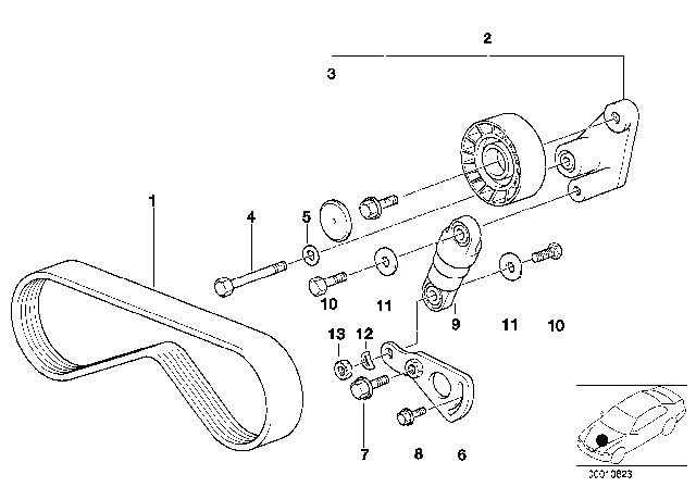 2003 BMW X5 Air Conditioning Compressor Diagram for 64526909628