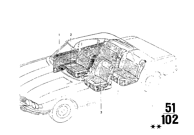 1976 BMW 3.0Si Upholstery Fabrics, Imit.Leather, Leather Diagram 2