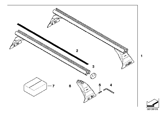 2000 BMW X5 Roof Rack Diagram