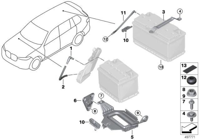 2019 BMW X7 RUBBER GROMMET Diagram for 61218801172