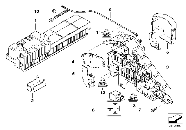 2009 BMW M5 Power Distribution Box Diagram