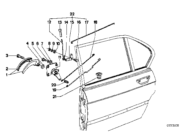 1975 BMW 530i Connection Rod Diagram for 51221809611
