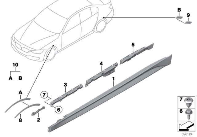 2015 BMW 320i M Trim, Sill / Wheel Arch Diagram