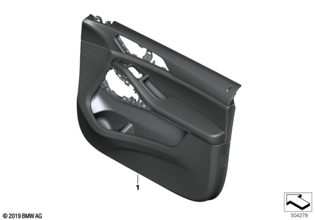 2019 BMW X7 Individual Door Trim Panel Diagram 2