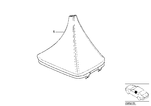 2000 BMW Z3 Individual Gear Shift Knob Diagram 1