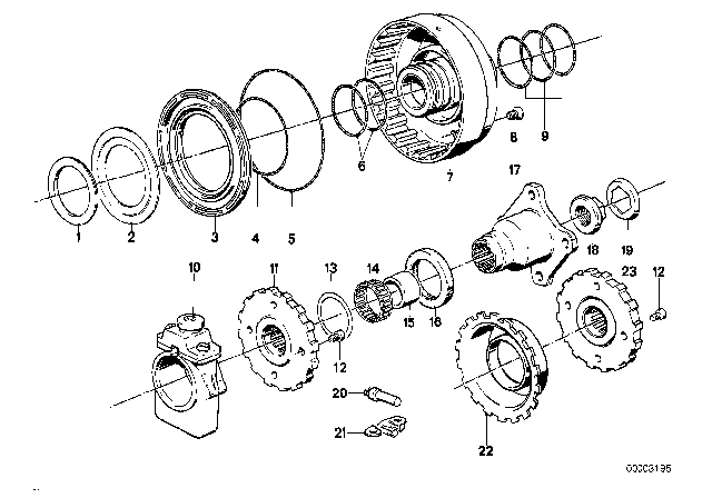 1982 BMW 528e Output Flange Diagram for 24211215795