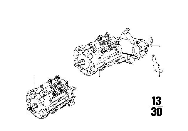 1973 BMW 2002tii Exchange Injection Pump Diagram for 13511259882