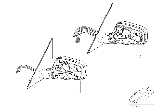 2007 BMW 750i Exterior Mirror Diagram