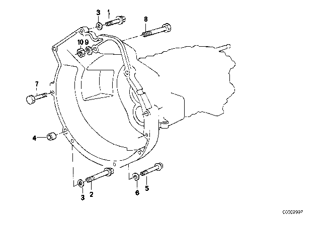 1997 BMW 318i Gearbox Mounting Diagram