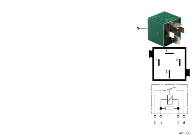 2010 BMW 135i Relay, No Contact Diagram