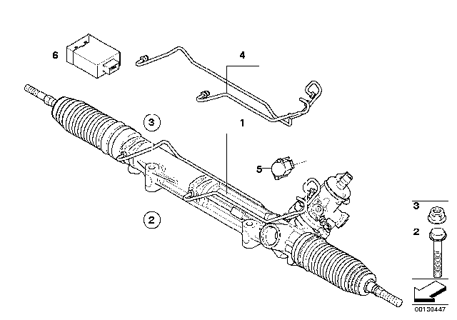 2007 BMW X3 Pipe Set Diagram for 32103445001