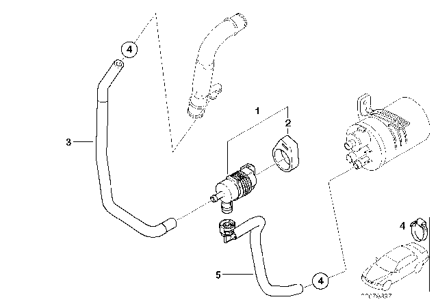 2008 BMW Z4 M Fuel Tank Breather Line Diagram for 13907837661