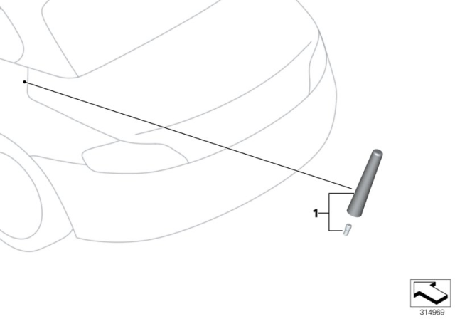 2000 BMW 323i Rod Antenna Sport Diagram