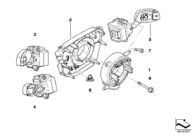 2006 BMW 525xi Coil Spring Cartridge Diagram for 61316976394