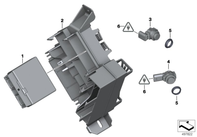 2015 BMW M235i Park Assist Diagram