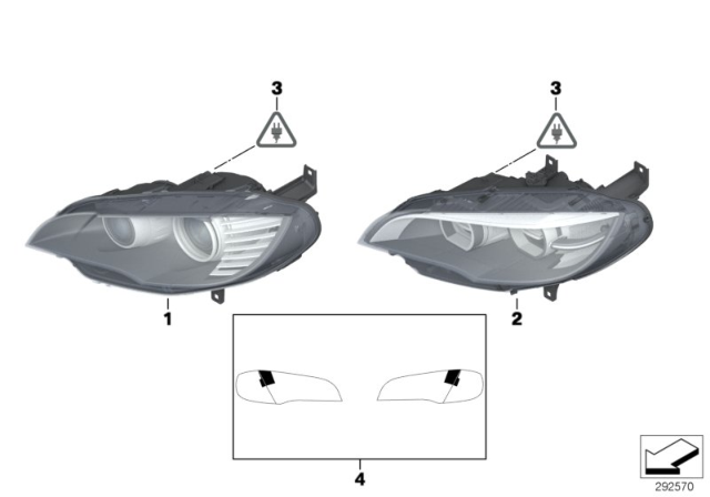 2013 BMW X6 M Headlight Diagram