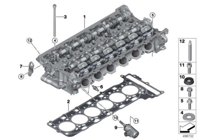 2020 BMW X3 M CYLINDER HEAD GASKET Diagram for 11128088729