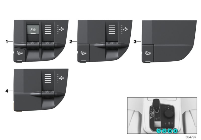 2020 BMW X6 SWITCH SELF-LEVELING SUSPENS Diagram for 61319495370