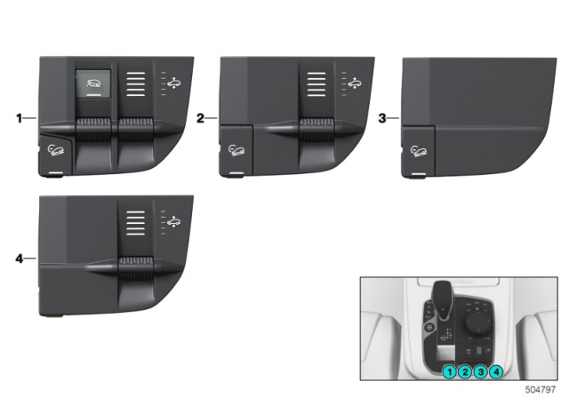 2020 BMW X5 Switch Self-Leveling Suspension Diagram for 61319495366