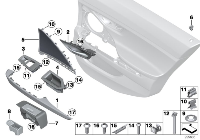 2019 BMW 650i Gran Coupe Cover, Locking Button Diagram for 51417277365