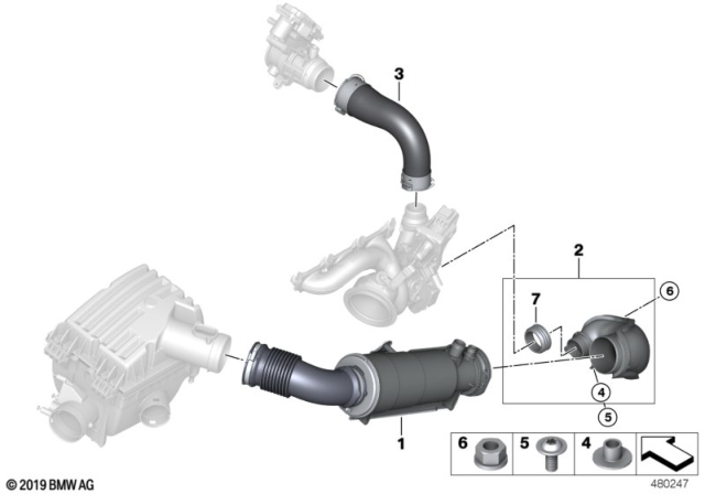 2017 BMW i8 Fuel Tank Breather Line Diagram for 13908638727