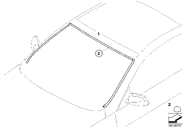 2010 BMW M6 Glazing, Mounting Parts Diagram