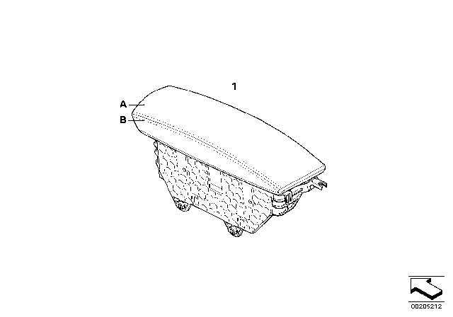 2011 BMW X6 Individual Armrest Diagram 1