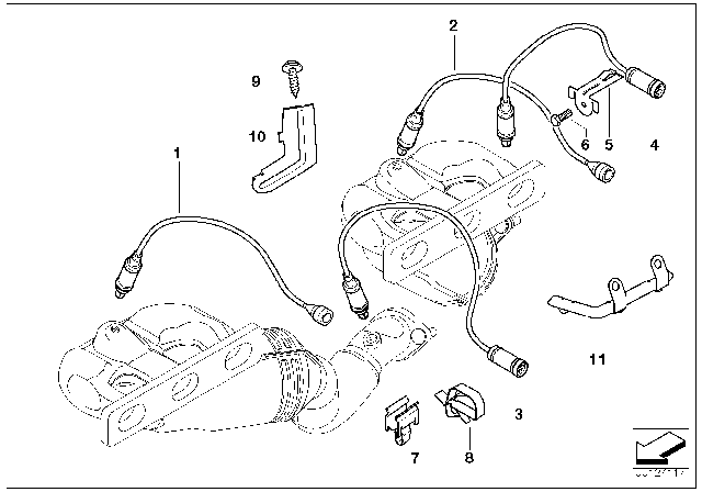 2005 BMW Z4 Lambda Probe Fixings Diagram