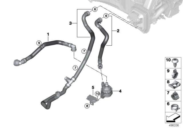 2020 BMW X6 COOLANT HOSE, SUPPLY Diagram for 64219398798