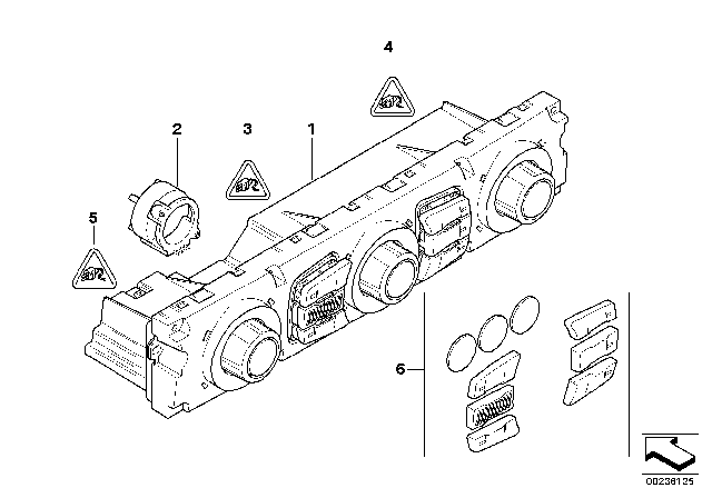 2006 BMW 650i Control Unit, Automatic Air Conditioning Diagram