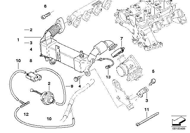 2011 BMW 335d Emission Reduction Cooling Diagram