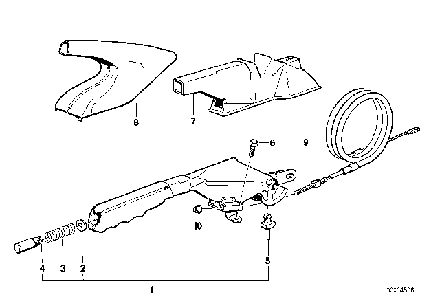 1992 BMW 735i Parking Brake / Control Diagram