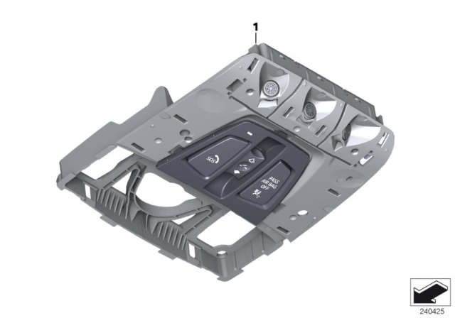 2015 BMW 328i xDrive Switch, Roof Function Centre Diagram